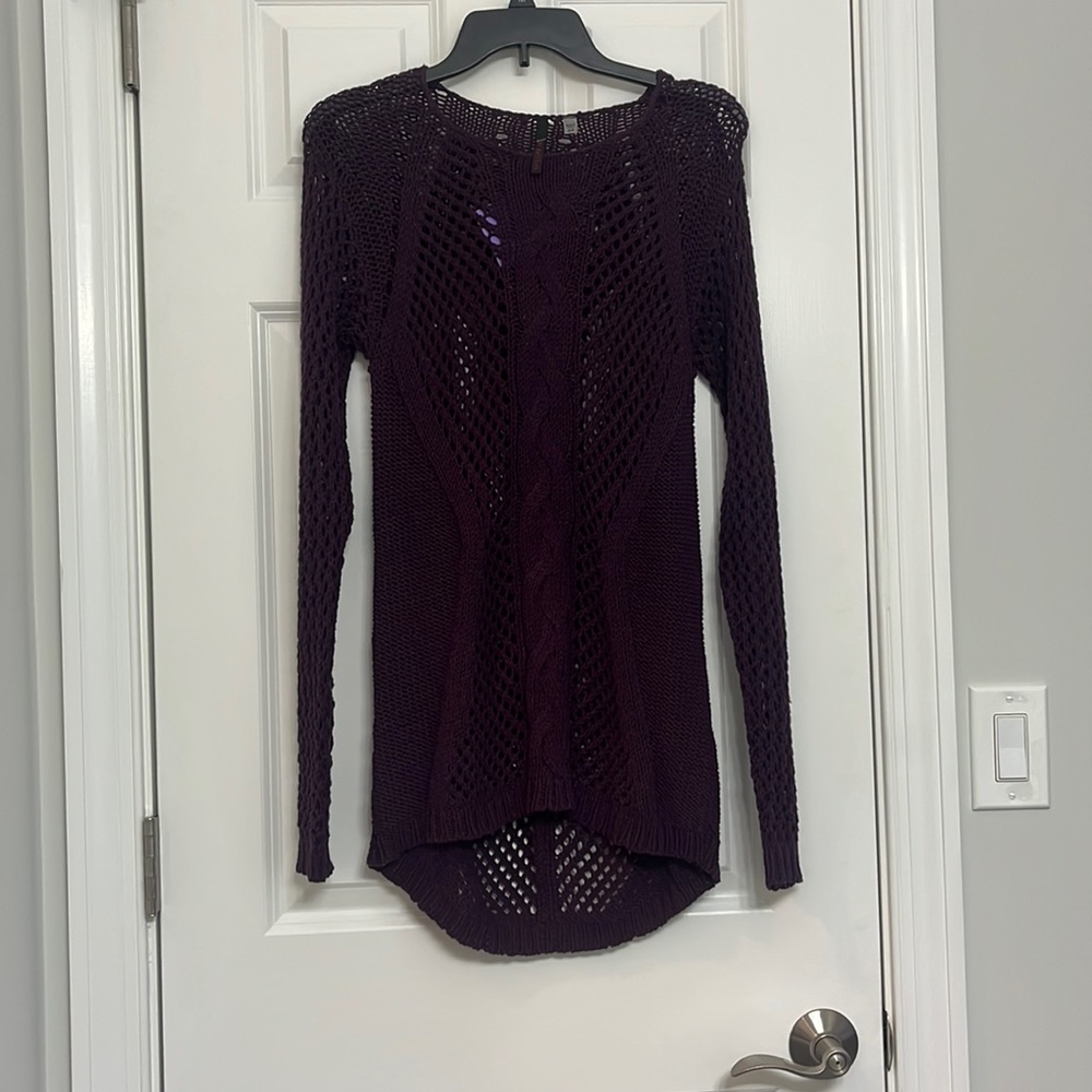 purple holy sweater